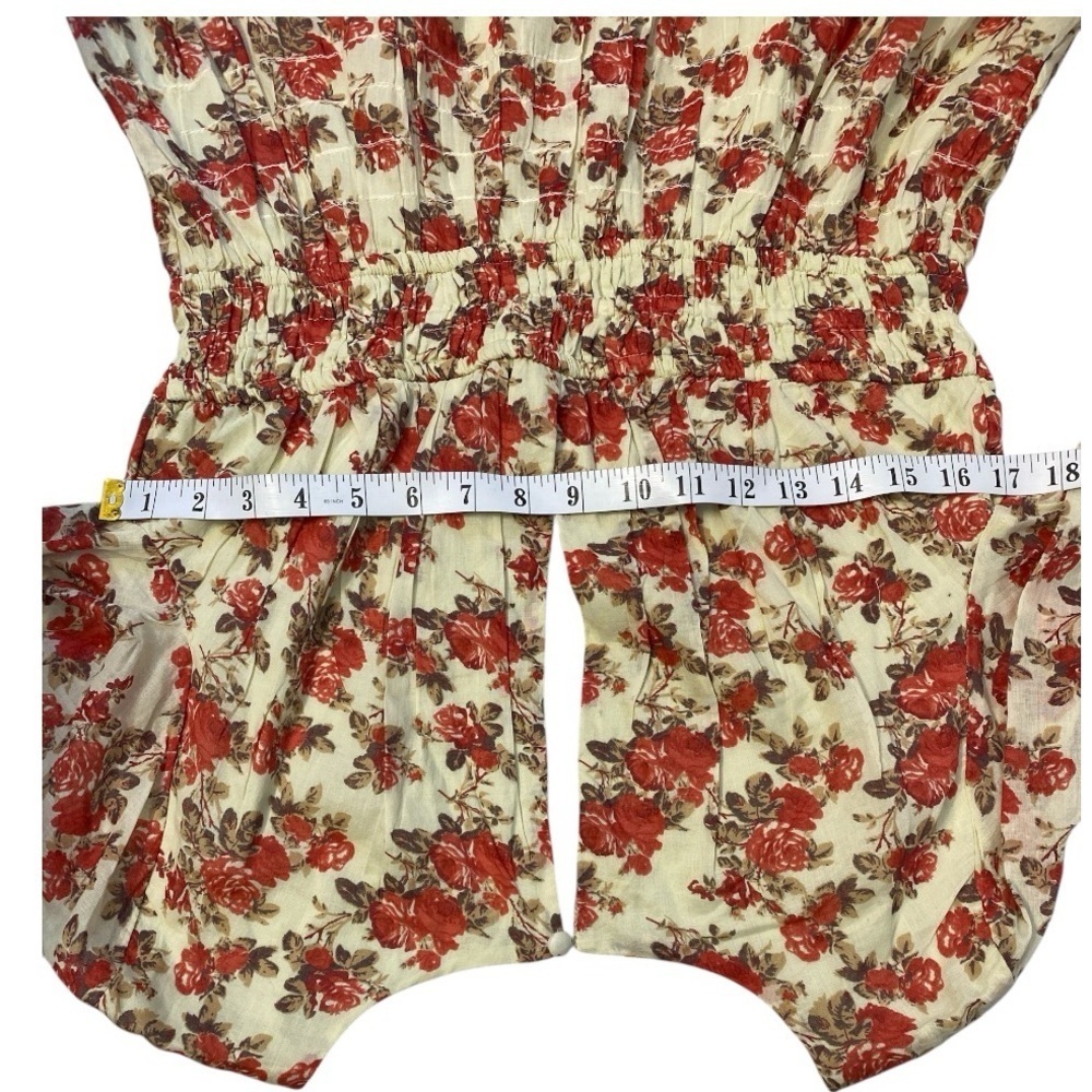 Free People BNWOT Keep You Mini Dress Floral V-Neck Size M - Picture 11 of 13